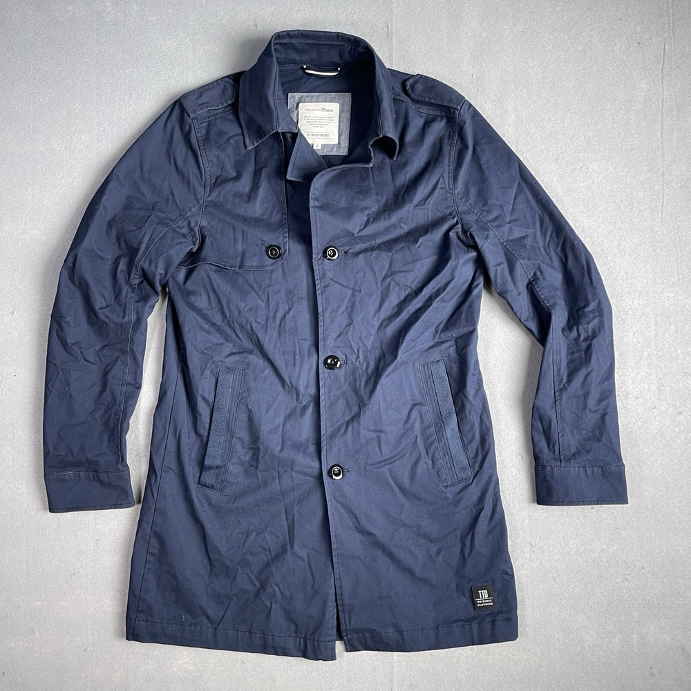 Tom Tailor Long Trench Over Coat Women Medium Blue Winter Jacket‎
